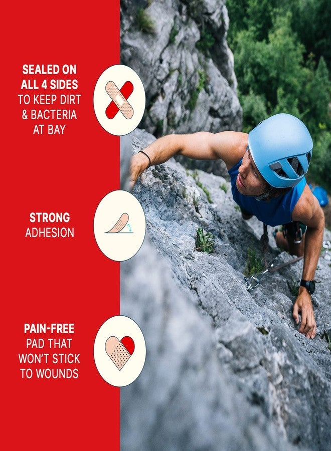 ELASTOPLAST Fabric and Plastic Adhesive Bandages Variety Pack (80 Strips), Flexible & Water-Resistant Bandage with All-Around Adhesion, Ideal for First Aid Kit (Imported from Canada) - Image 4